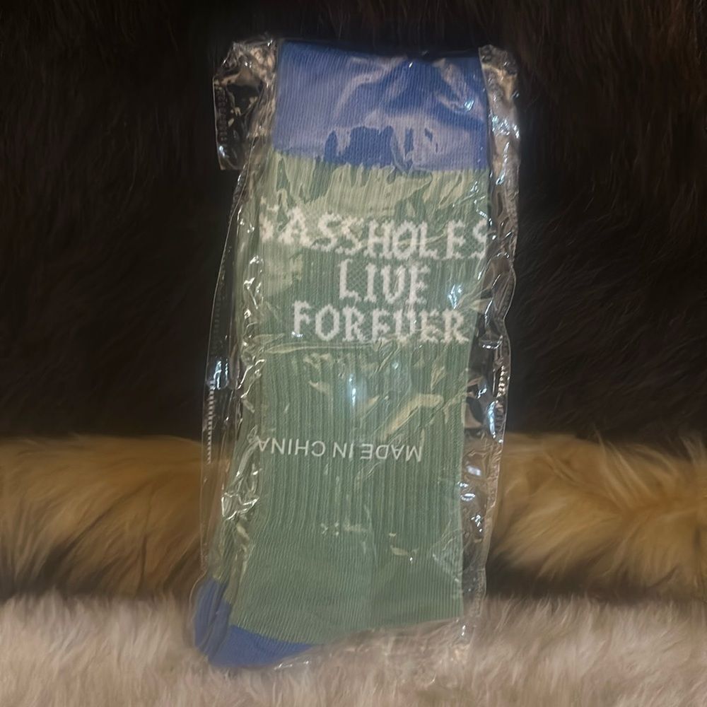 Assholes live forever socks, OS (4850) NEW